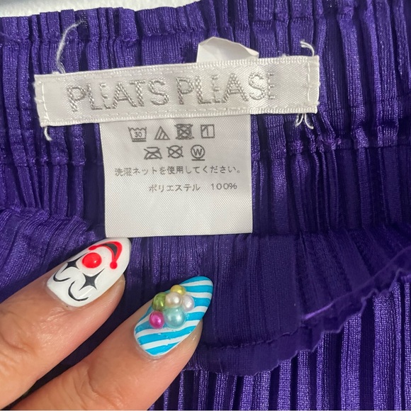 Issey Miyake pleats please purple pants - Picture 2 of 6